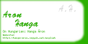 aron hanga business card
